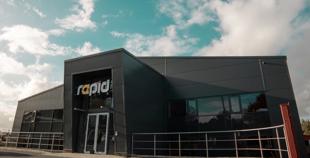 rapid international new factory headquarters facade image